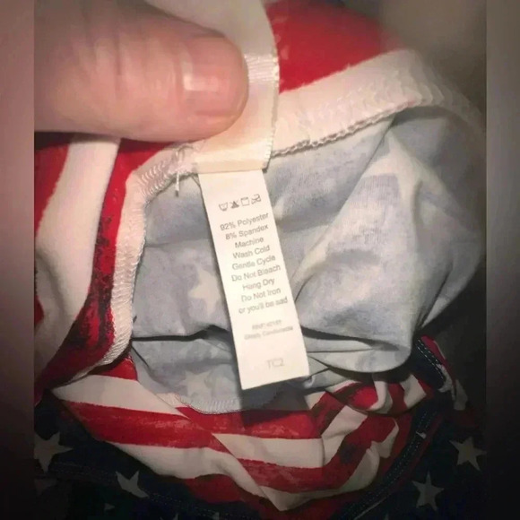 Lularoe TC2 Americana flag leggings. OF designer Patrick quality & fit.New - Picture 2 of 4